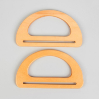 Ручки для сумки деревянные, 10 &times; 18 см, 2 шт, цвет бежевый