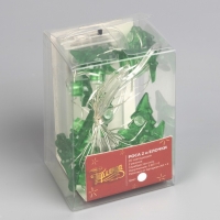 Гирлянда &laquo;Нить&raquo; 2 м роса с насадками &laquo;Ёлочка&raquo;, IP20, серебристая нить, 20 LED, 2 режима, батарейки ААх2 (нет в комплекте), свечение белое