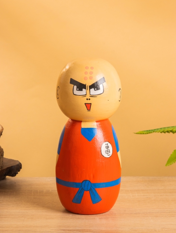 Деревянная кукла кокеши "Курилин" 9х9х21 см