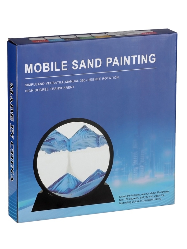 Песочные часы-картина, 18 х 19 см, антистресс, песок оранжевый