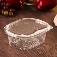 Контейнер одноразовый с неразъёмной крышкой ПР-РКС &laquo;АВС&raquo;, 500 мл, пластик, 15.9&times;13&times;5.5 см, прозрачный