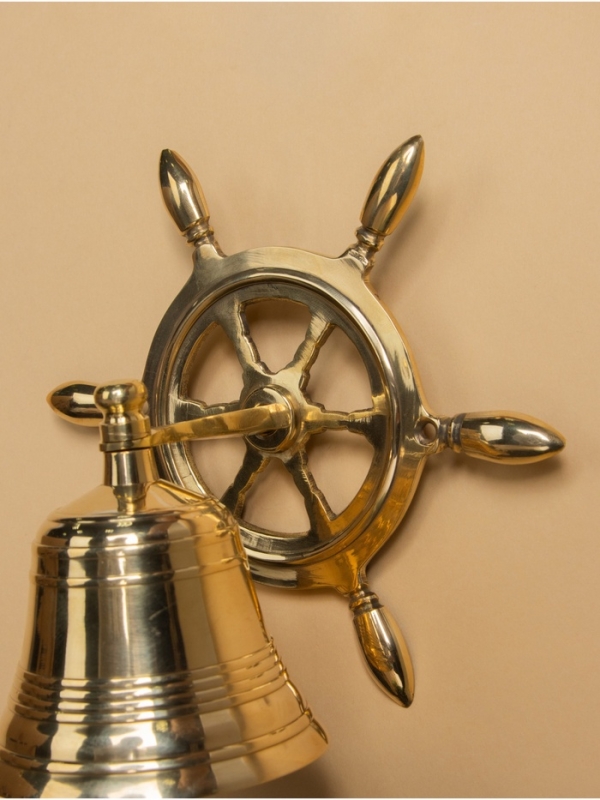 Рында &laquo;Штурвал&raquo;, 9.5&times;13&times;23 см, латунь