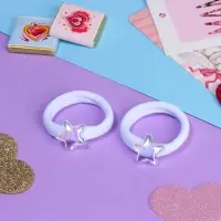 Резинки для волос &laquo;Маленькая радость&raquo;, набор 2 шт., звезда, 3.5 см, белые