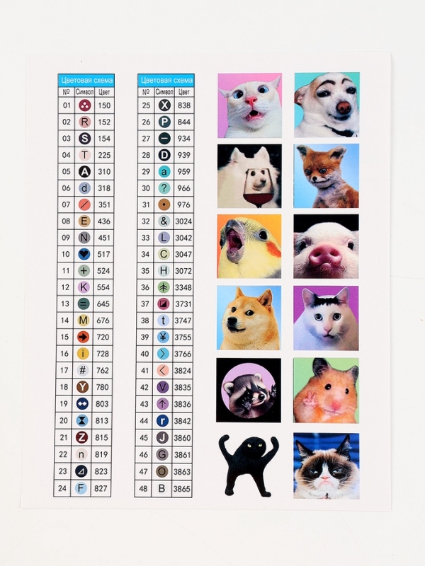 Алмазная мозаика 12 в 1 &laquo;Мемы&raquo;, 14,5 х 14,5 см