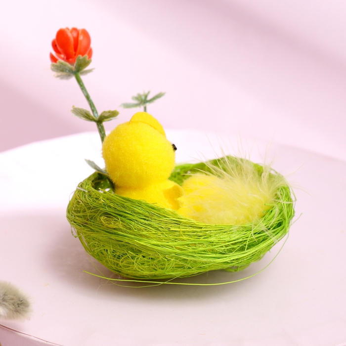 Пасхальный декор &laquo;Курочка и цыплёнок&raquo; 8 &times; 8 &times; 8 см