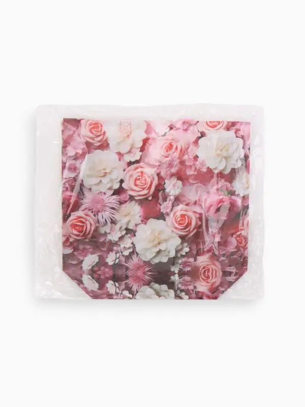 Сумка для покупок Цветы, 32*10*26. отд без молнии,  розовый