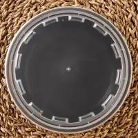 Контейнер пластиковый одноразовый с крышкой, 530 мл, круглый