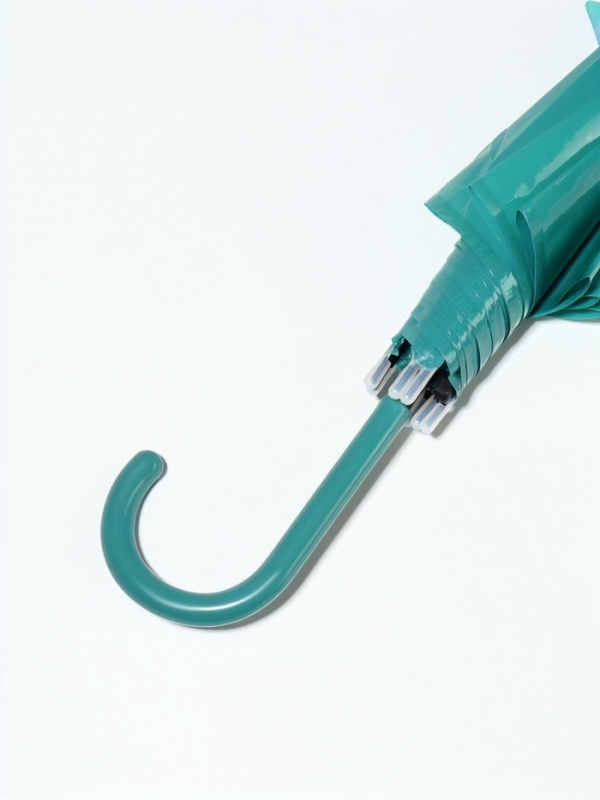 Зонт-трость п/авт R45/53 8сп ПВХ ГЛЯНЕЦ ручка-крюк МИКС