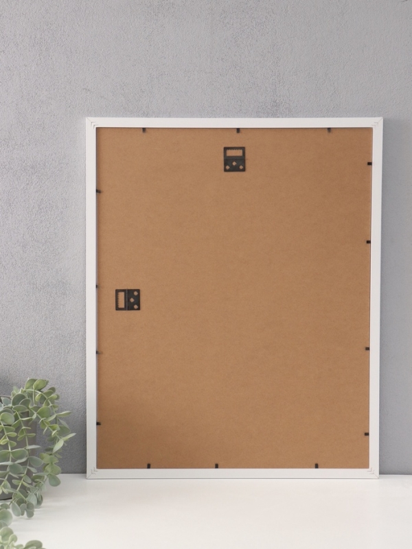 Фоторамка МДФ "Anna" 40х50 см, с паспарту (30х40 см), белый (пластиковый экран)