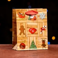 Пакет ламинированный &laquo;Новогодний пазл&raquo; 11.5&times;14.5&times;6 см