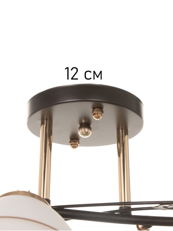 Люстра "Кира" 4х40Вт Е27 черный/золото