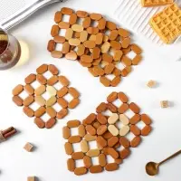 Подставка под горячее Доляна &laquo;Бамбук&raquo;, под кружку, бамбук, 12&times;12 см