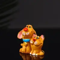 Фигура "Котик с собачкой" 3.6х4.2х2.2 см