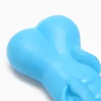 Игрушка жевательная "Кость с улыбкой", TPR, 9 см, голубая