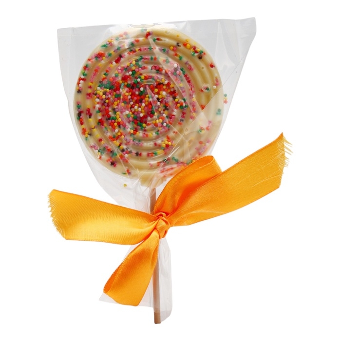 Белый шоколад с посыпкой "Леденец на палочке", 30 г