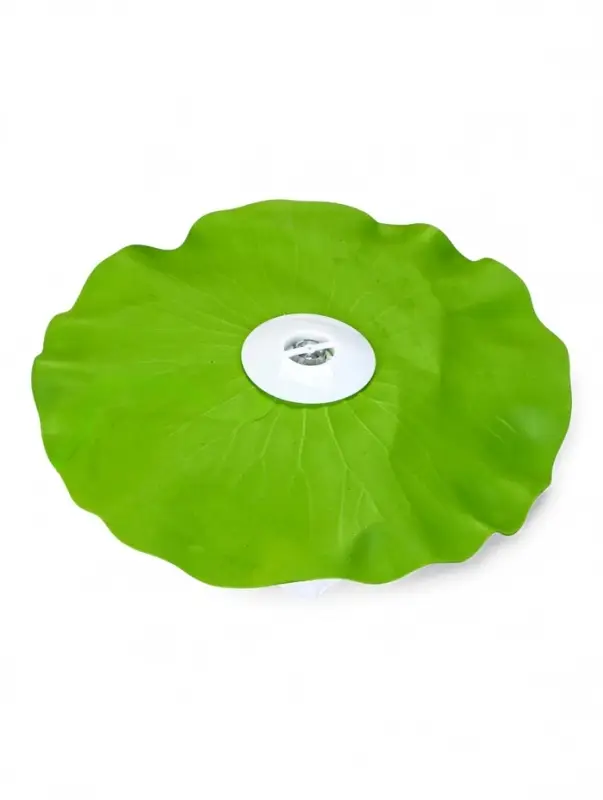 Садовый светильник для водоемов 28 х 28 х 9  см на солнечной бат-е "Лотос" бел N011