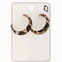 Серьги-кольца &laquo;Танзания&raquo; тёмный леопард, d=3,5 см , цветные