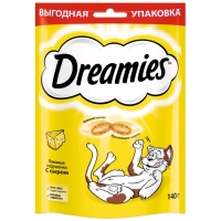 Лакомство Dreamies для кошек, сыр, 140 г