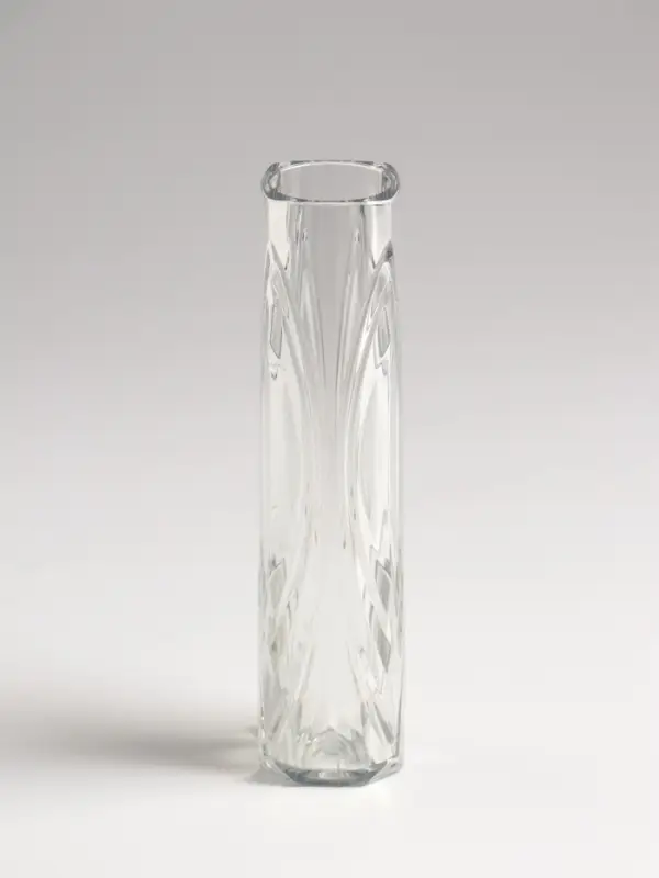 Ваза настольная пластик "Вердад" 14х3,5 см, прозрачный