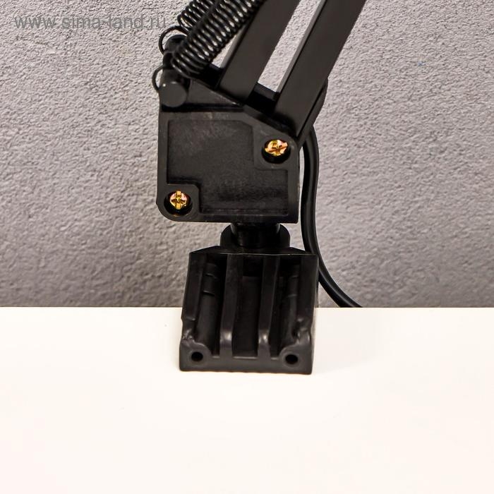 Лампа настольная Е27, на зажиме (220В) черная, h=55 (811) RISALUX