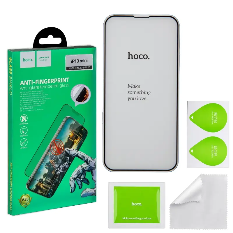 Защитное стекло IPH 13 Mini 5.4 (2021) Anti Fingerprint A28 HOCO