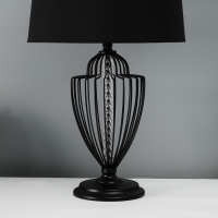 Настольная лампа с абажуром RISALUX &laquo;Джанго&raquo;, Е27, 40 Вт, чёрный, 33&times;33&times;58 см