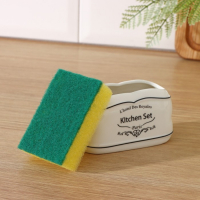 Набор аксессуаров для кухни Доляна &laquo;Уют&raquo;, 4 предмета (дозатор 300 мл, мыльница, подставка для губки, подставка для ложки), цвет белый