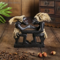 Сувенир &laquo;Аборигены и армреслинг&raquo;, 18&times;16&times;9 см, дерево