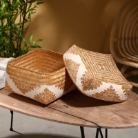 Корзинка плетеная "Манадо" бамбук 30х30х19 см, светлая