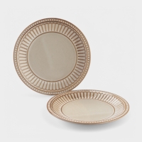 Набор тарелок 2 шт Доляна "Винтаж"  20 см, цвет бежевый