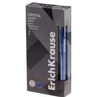 Ручка гелевая ErichKrause Crystal Stick Classic, 0.5мм, премиум, синяя