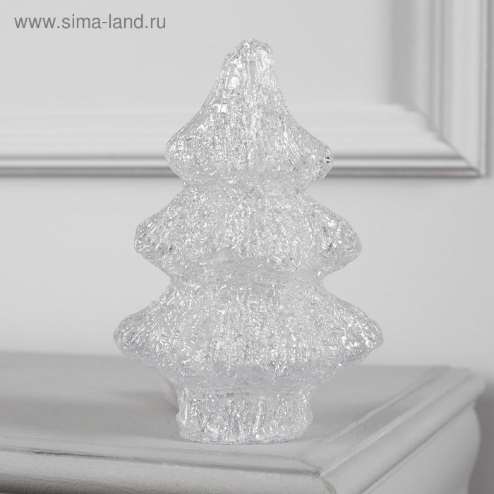 Светодиодная фигура &laquo;Ёлочка&raquo; 7 &times; 21 &times; 7 см, акрил, 20 LED, батарейки ААх2 (не в комплекте), свечение белое