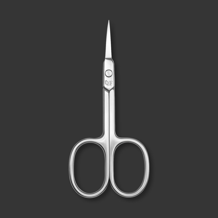 Ножницы маникюрные &laquo;Premium&raquo;, для кутикулы, загнутые, узкие, 9,3 см, на блистере, цвет серебристый