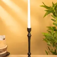 Подсвечник "Лава" 10х10х25 см, алюминий, цв. чёрный