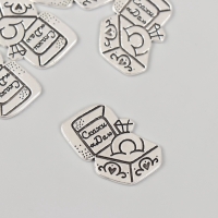 Декор металл для творчества "Кольцо в коробочке - Скажи "Да"" набор 5 шт 2,2х2,5 см