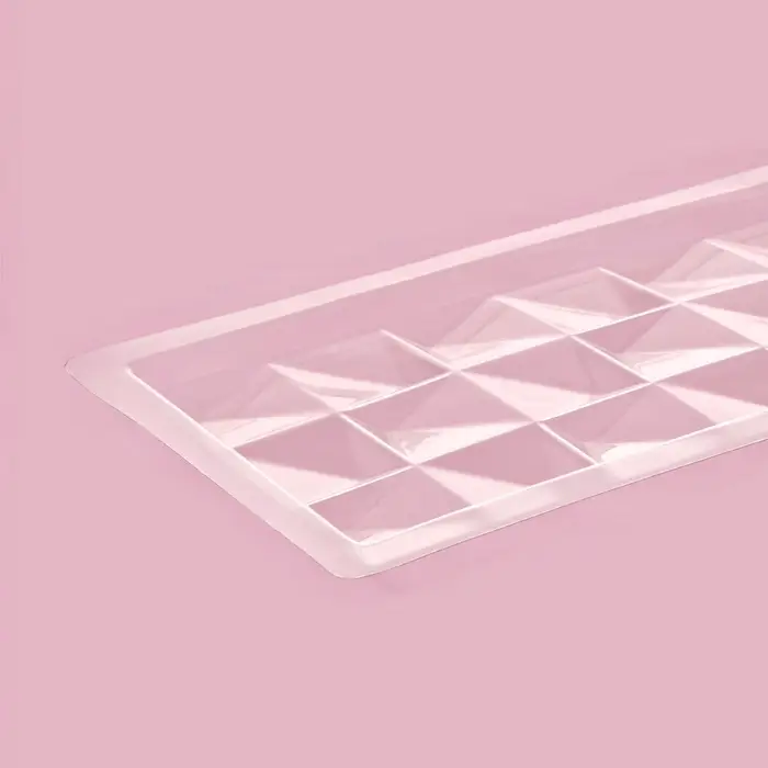 Форма для шоколада &laquo;Квадраты&raquo;, пластик, 20.5&times;10&times;1 см, прозрачная