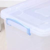 Контейнер для хранения с крышкой RICCO, 35 л, 50&times;31&times;28 см, на колёсах, прозрачный