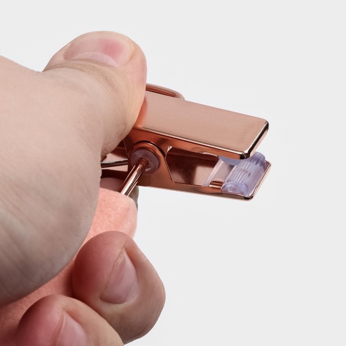 Вешалка для брюк и юбок LaDо́m Rose Gold, 33&times;3&times;12 см, покрытие вельвет, цвет розовый