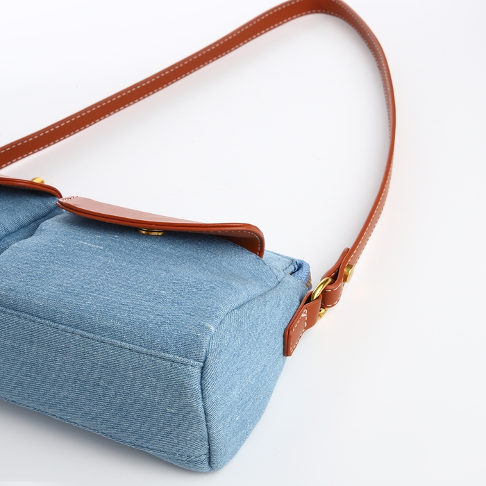 Сумка женская TEXTURA, средний размер, цвет голубой джинс