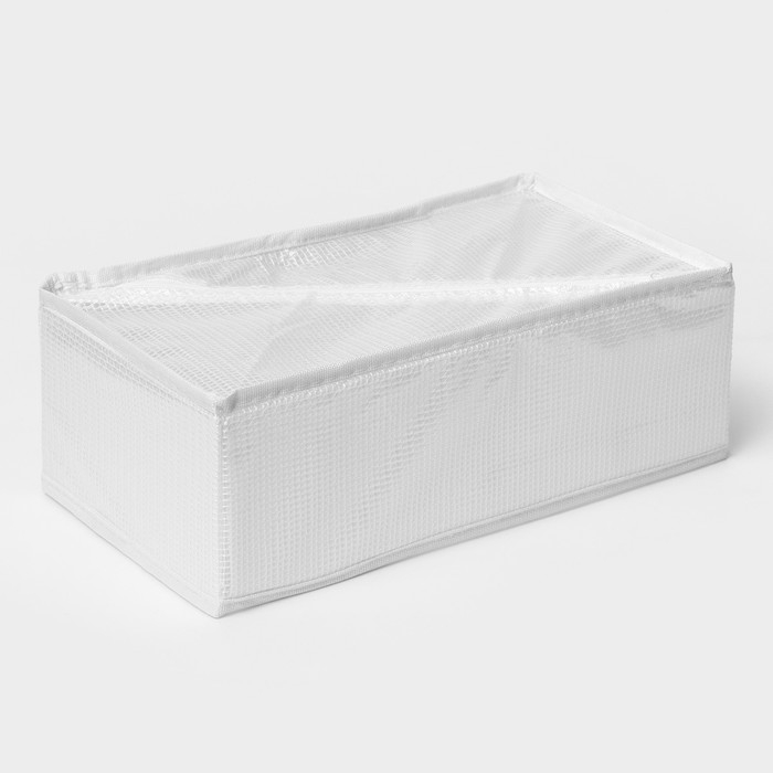 Органайзер для хранения белья LaDо́m, 8 ячеек, 28&times;16&times;10 см, цвет белый