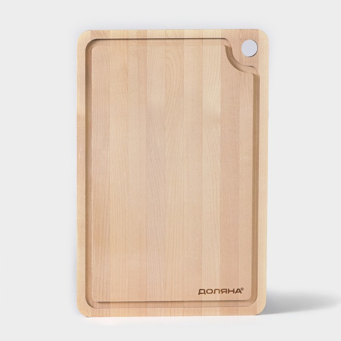 Доска разделочная с канавкой, 33&times;22&times;1,5 см, берёза