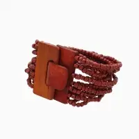 Браслет плетёный 20х5 см, цв. коричневый