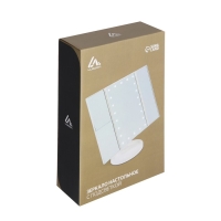 Зеркало Luazon KZ-07, подсветка, 30&times;18&times;7 см, 22 диода, 4хААА, (не в комплекте), белое