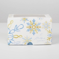 Коробка для капкейков &laquo;Let it Snow&raquo;, 10 х 16 х 10см, Новый год