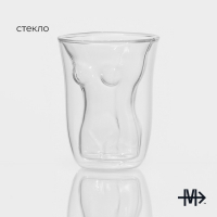 Стакан стеклянный с двойными стенками Magistro &laquo;Женская фигура&raquo;, 150 мл, 8&times;11 см