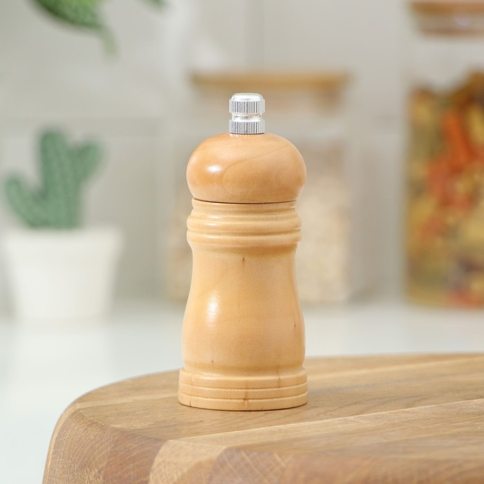 Мельница для специй Доляна &laquo;Дуновение леса&raquo;, 10,5&times;4,5 см, керамический механизм, цвет светлое дерево