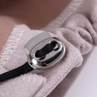 Фиксатор для шнура, двойной, d = 6 мм, 15 &times; 19 мм, 10 шт, цвет серебряный