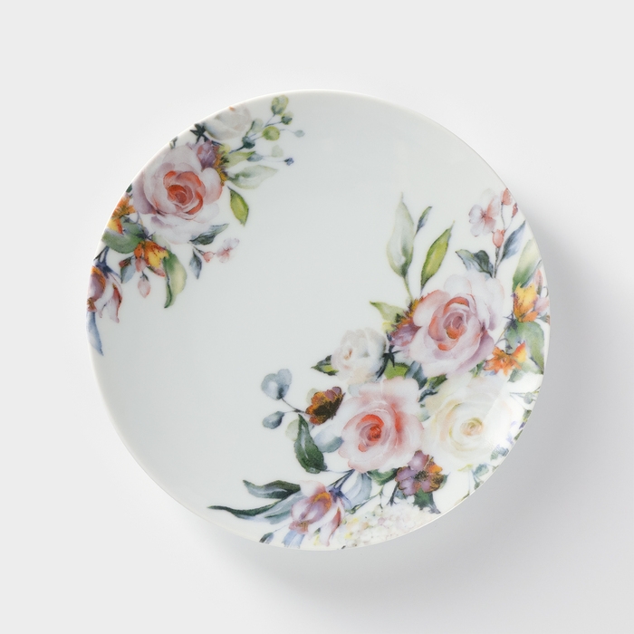 Тарелка фарфоровая &laquo;Верона&raquo;, d=20 см, белая, цвет белый