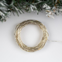 Гирлянда &laquo;Нить&raquo; 10 м роса, IP20, серебристая нить, 100 LED, свечение мульти, 12 В