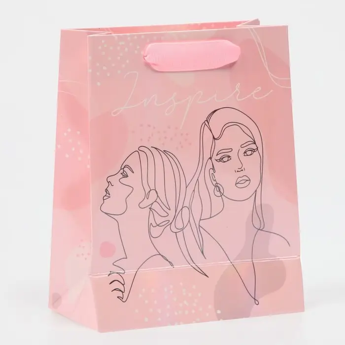 Пакет подарочный ламинированный, упаковка, &laquo;Вдохновение&raquo;, радужная голография, S 12 х 15 х 5.5 см